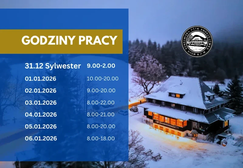 Andrzejówka zimą: Kultowe schronisko w sercu Gór Suchych