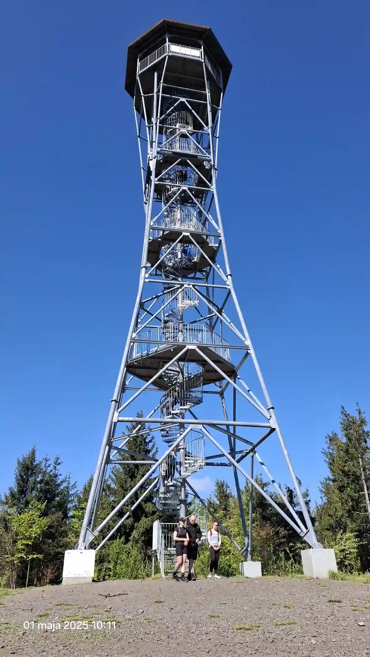 Zimowy las na przełęczy.