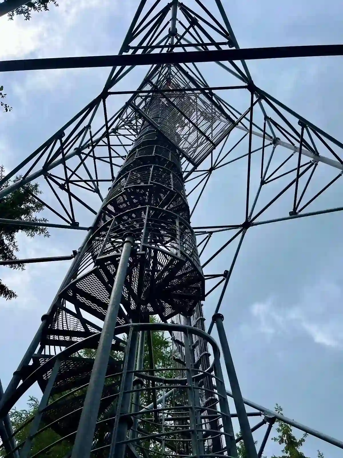 Zachód słońca z wieży.